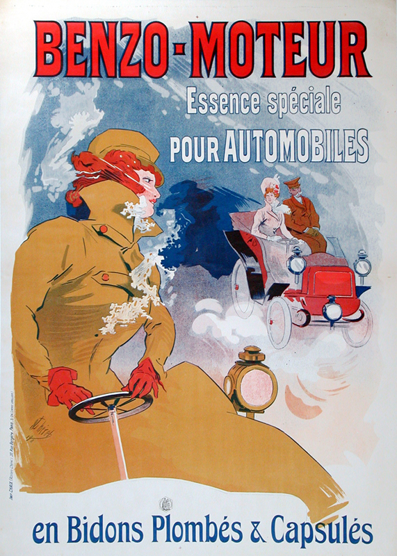 Two cars on road, both driven by women; orange, blue, red