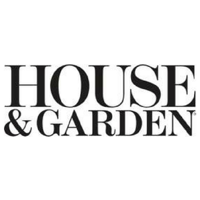 House & Garden Logo; black, white