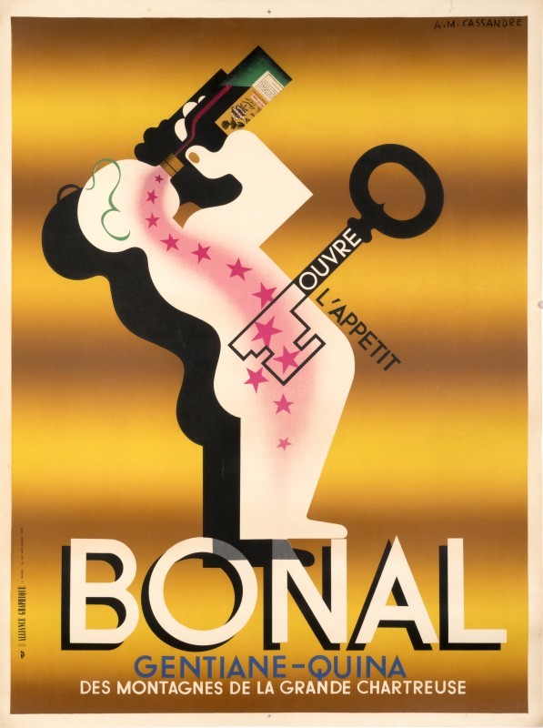 Man drinking from bottle & key; black, yellow, brown